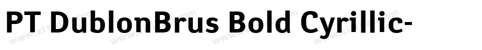 PT DublonBrus Bold Cyrillic字体转换